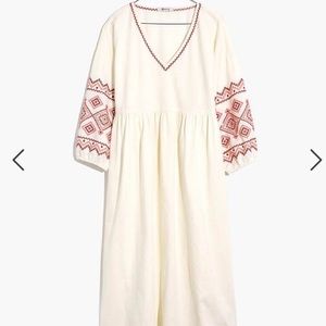 Madewell Popover Embroidered dress